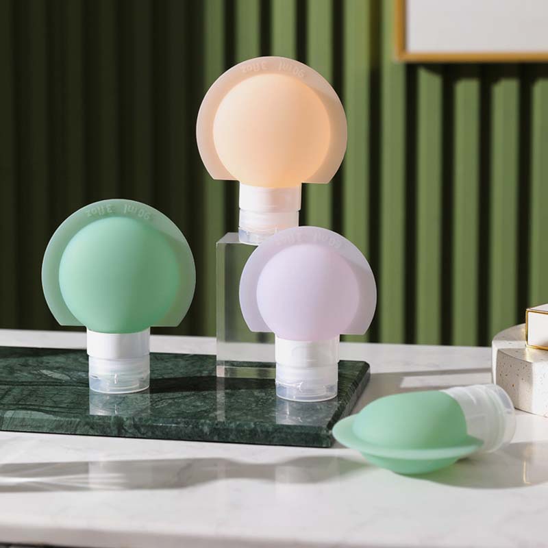 Draagbare siliconen reisfles met grote diameter