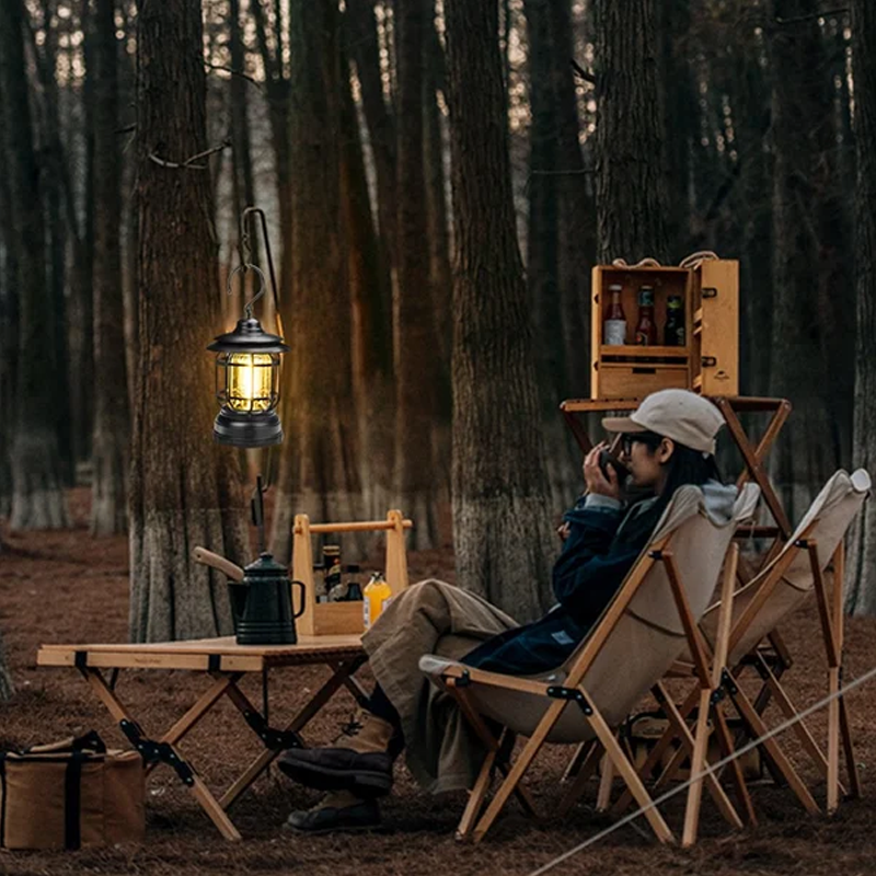 Draagbare retro-kampeer lamp
