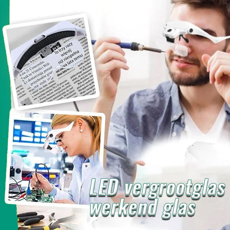LED vergrootglas werkend glas
