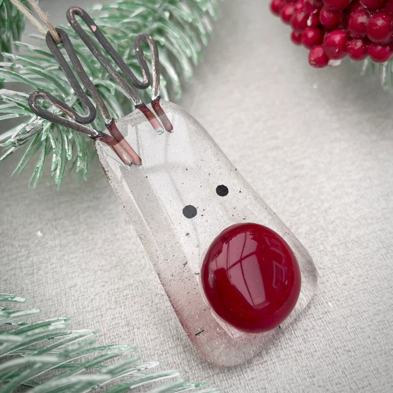 Gesmolten glazen kerstboomversiering