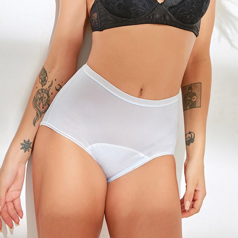 Ademend lekvrij slipje met hoge taille