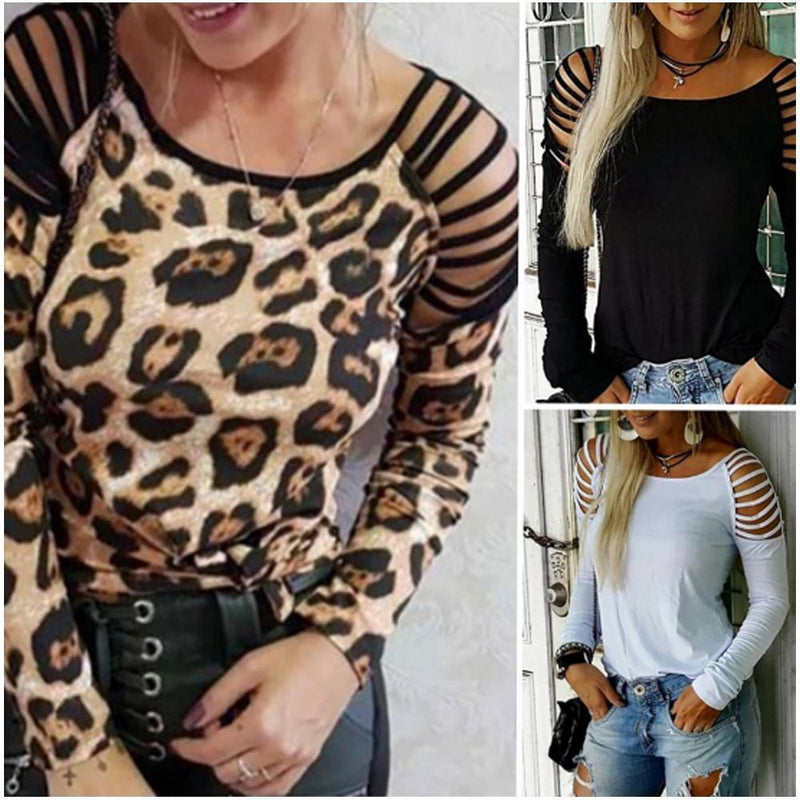 Halter nek ladder uitgesneden casual top