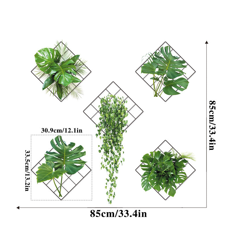 Groene plant 3D zelfklevende muursticker