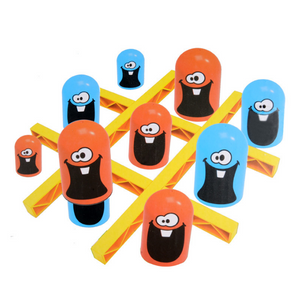 Groot eet klein Tic-Tac-Toe spel