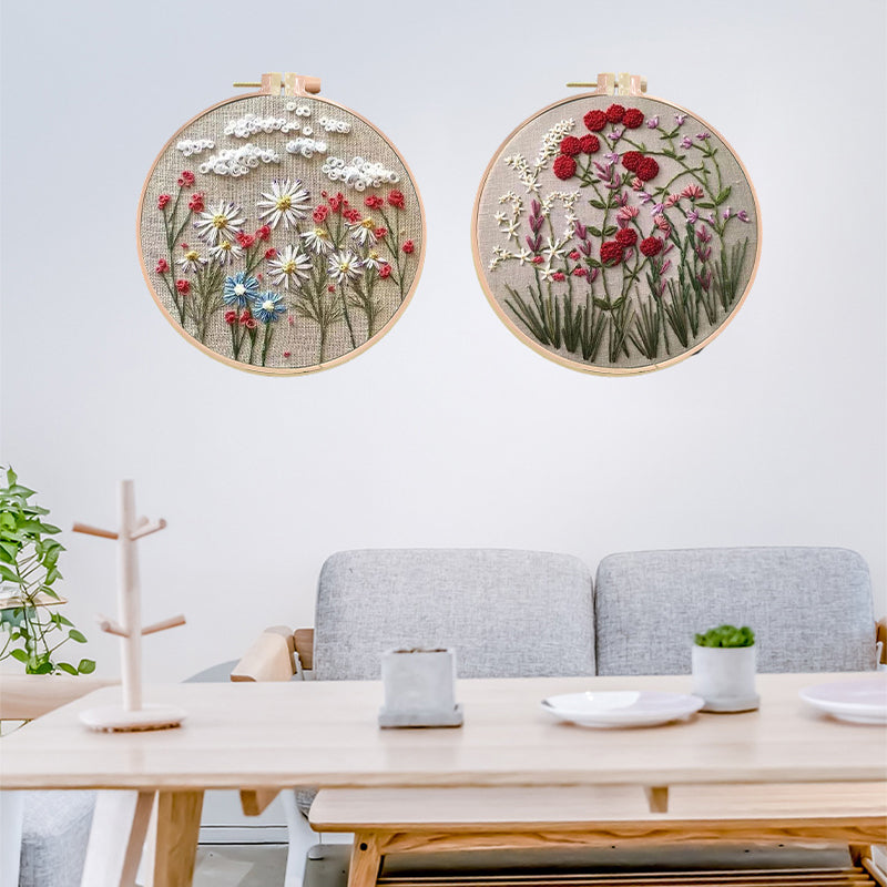 Bloemenpakket met borduurringen voor beginners