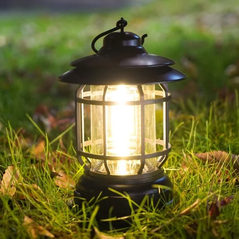 Draagbare retro-kampeer lamp