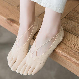 Zomer laag uitgesneden teen sokken