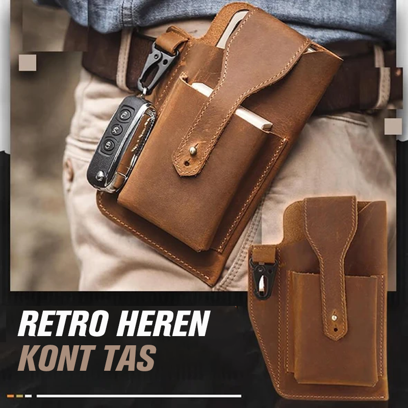 Herentas met retro riem en taille