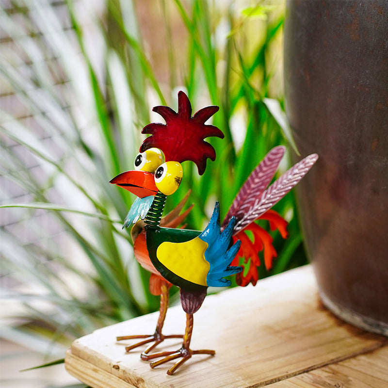 Grappig tuinhaanstandbeeld🐓