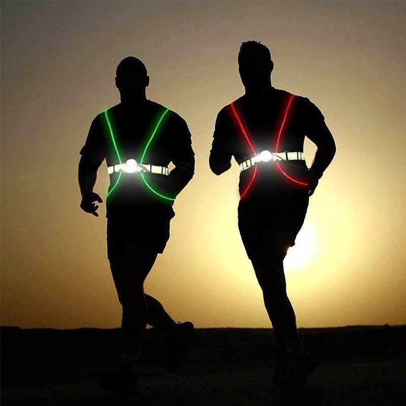 Meerkleurige verlichte reflecterende riem