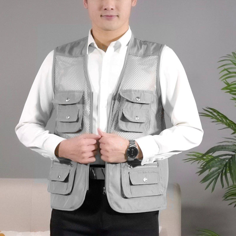 Zomers outdoor multi-pocket mesh vest