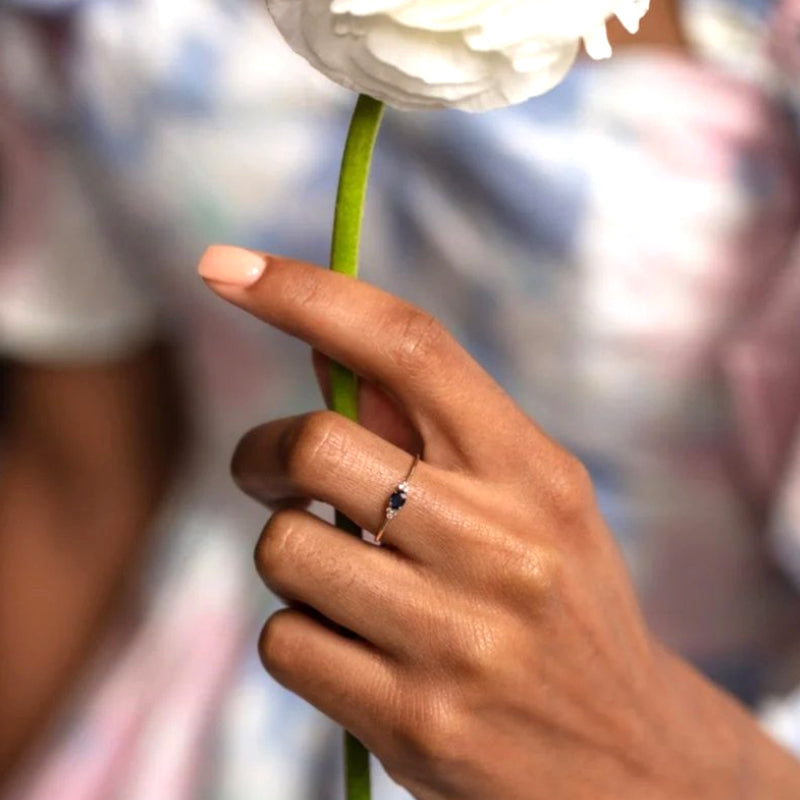 Art Deco Geboortesteen Ring