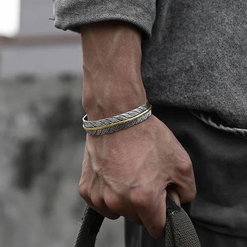 Vintage veren armband