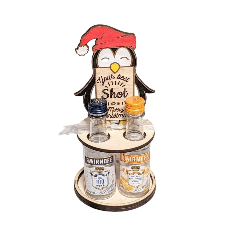 Kerst mini-wijnfleshouder