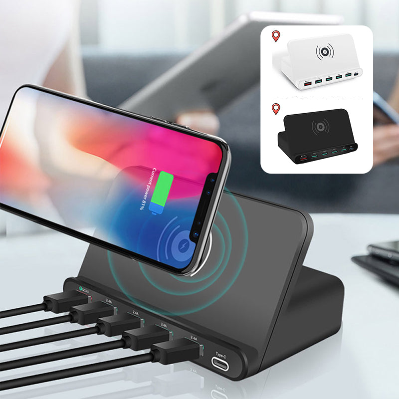 MULTI-POORT DRAADLOZE OPLADER