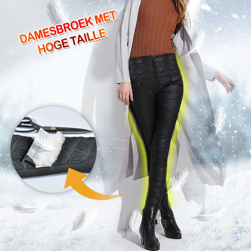 Donsbroek met hoge taille voor dames