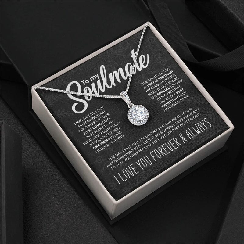 Aan mijn soulmate sprankelende ronde ketting