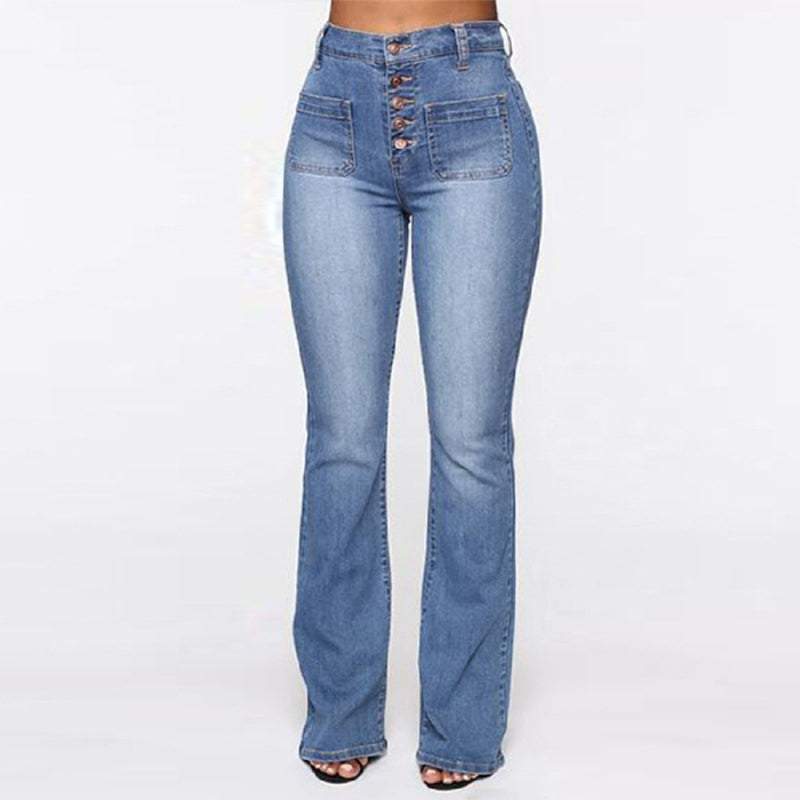 Flare-jeans met hoge taille