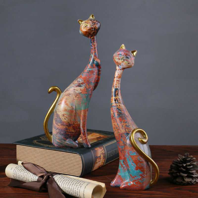Kat Lover Standbeeld Ornament Artistiek Creatief Cadeau