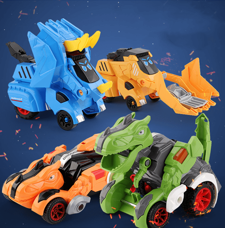 Misvormde dinosaurus speelgoed auto