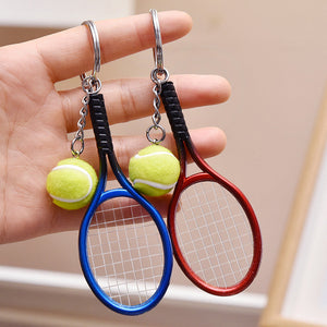 Mini tennisracket sleutelhanger