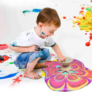 Gieten van verfbloem Gesplitste kunstbeker