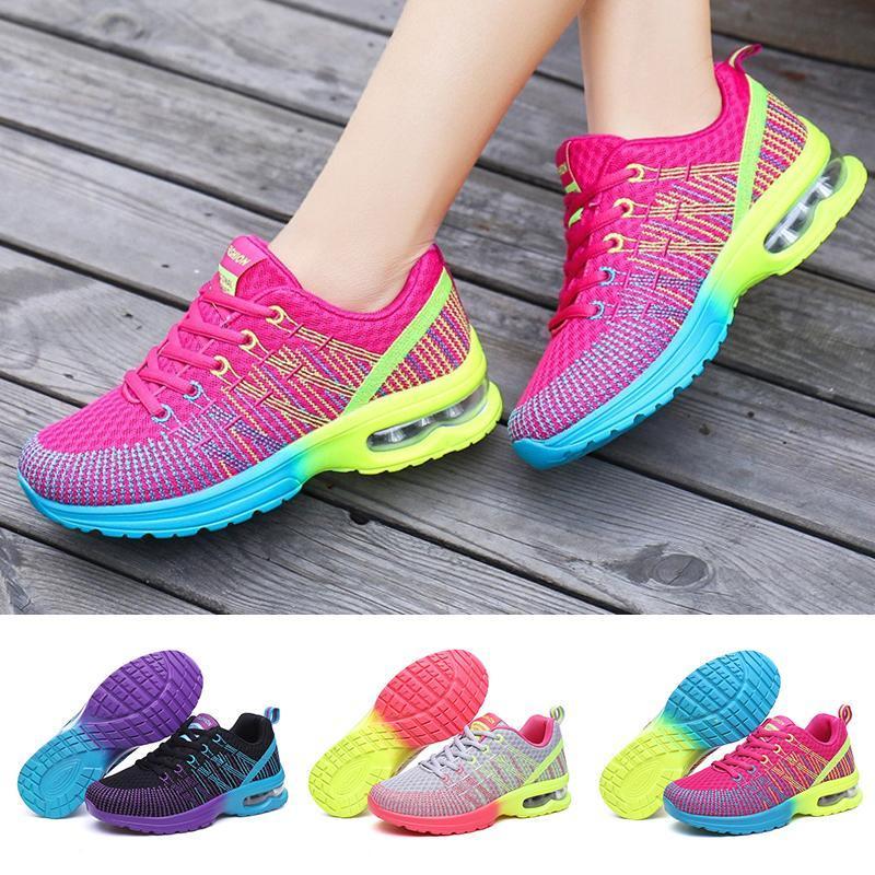 Damesmode multicolor ademende comfortabele sportschoenen