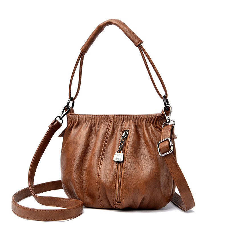 Schoudertas voor dames met retro textuur