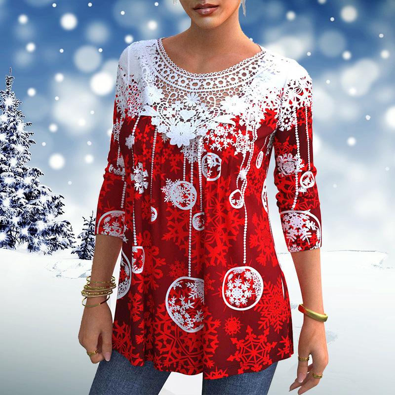 Dames Kerstmis Kanten Tuniekjes