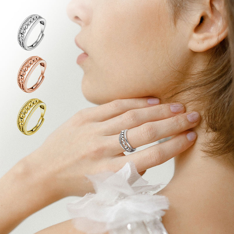 Ring met polkadot kralen