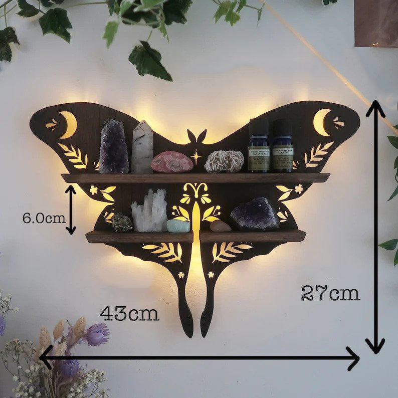Luna Moth Plank met lamp