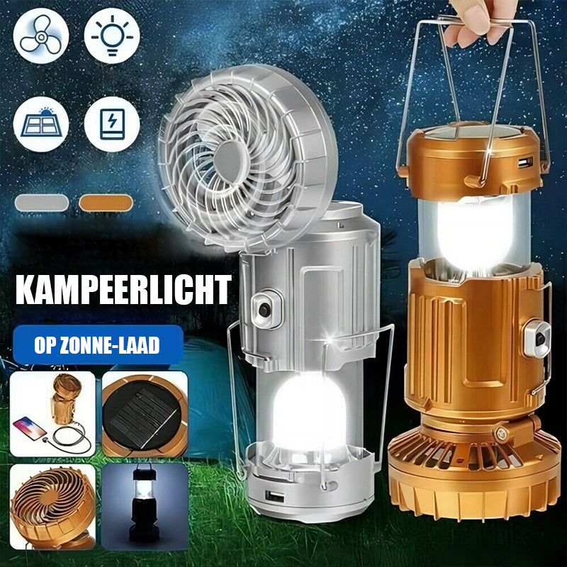 6-in-1 draagbare LED-campinglantaarn op zonne-energie