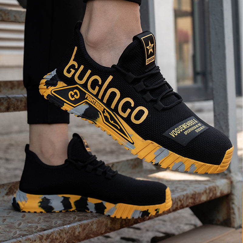 Ademende lichtgewicht sneakers met stalen neus