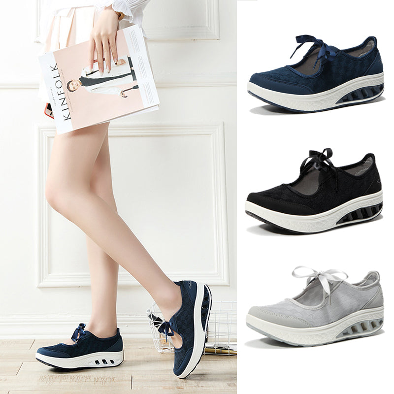 Dames lente schoenen slip op platform