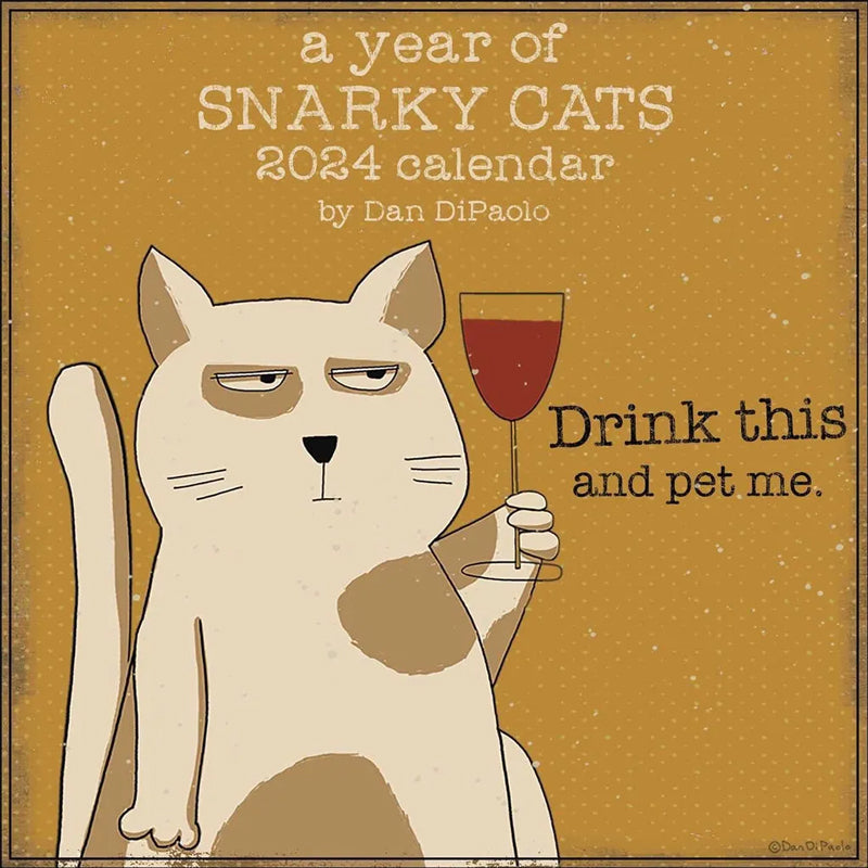 Een jaar van Snarky Cats 2024 wandkalender