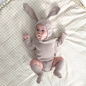 Bunny oren babybody met lange mouwen