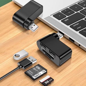 4-in-1 draaibare USB-hub