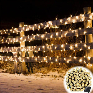 Op zonne-energie werkende led-slingers