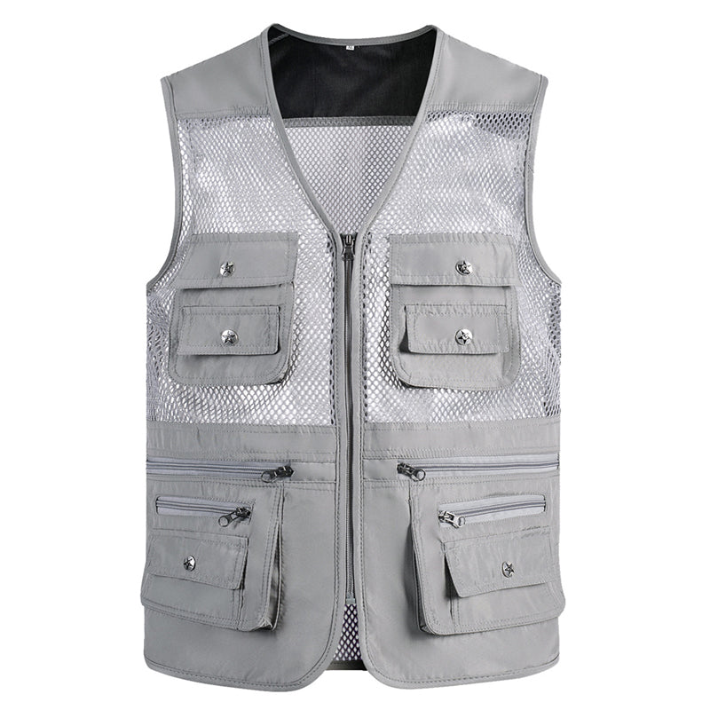 Zomers outdoor multi-pocket mesh vest