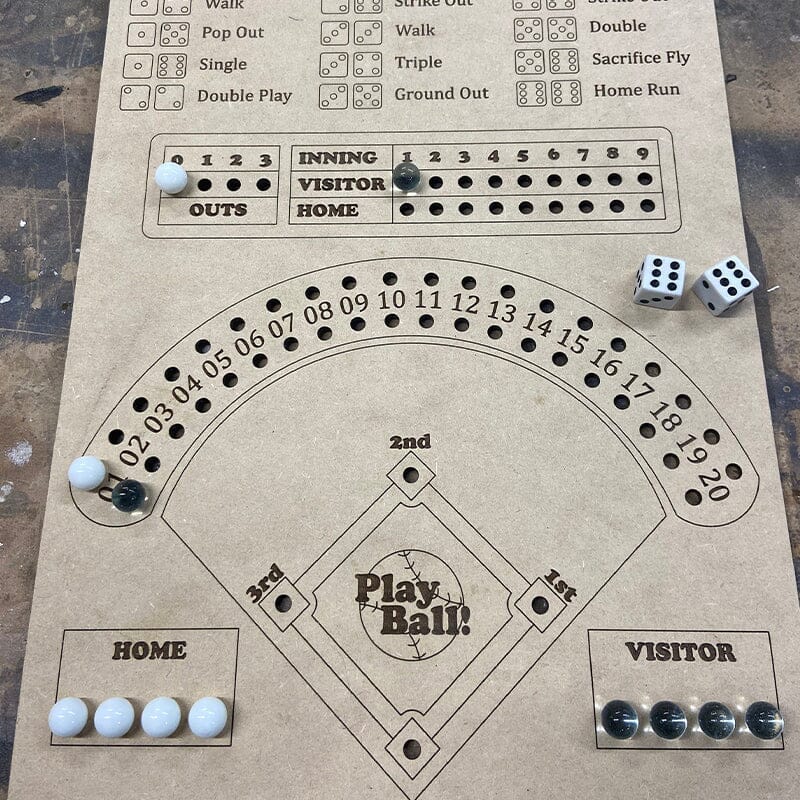 Honkbal dobbelstenen bordspel