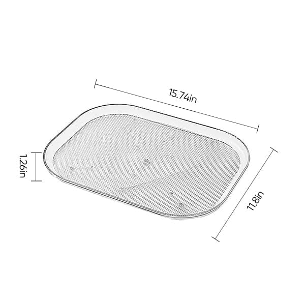 Rechthoekig draaiplateau voor koelkast