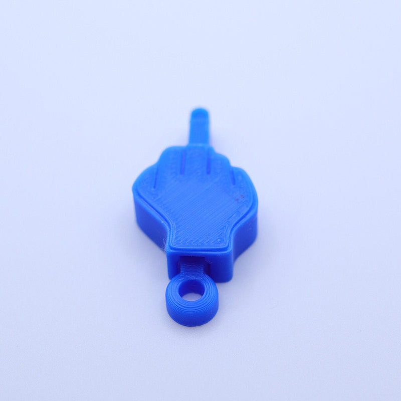 3D-geprinte middelvinger sleutelhanger