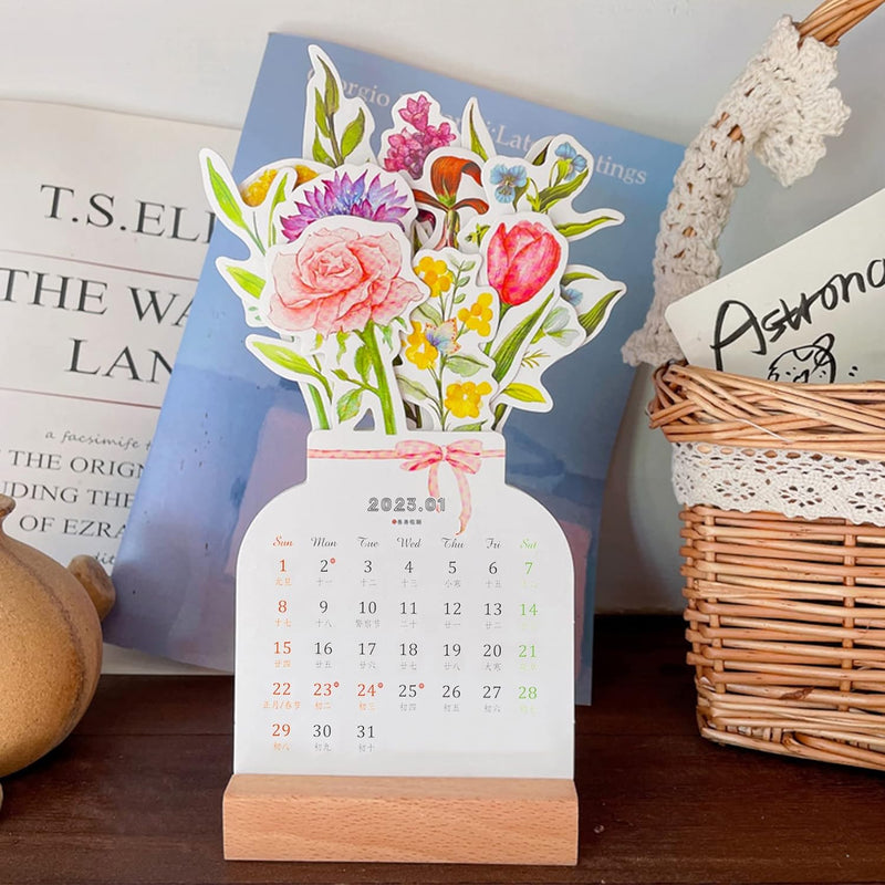 Bureaukalender Bloeiende Bloemen 2024