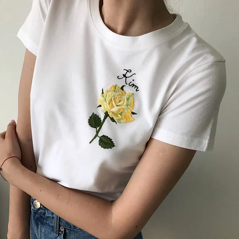 Geborduurde papierset