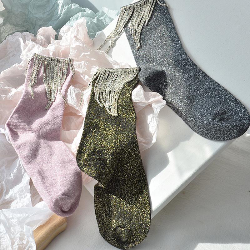 Damessokken met kwastjes