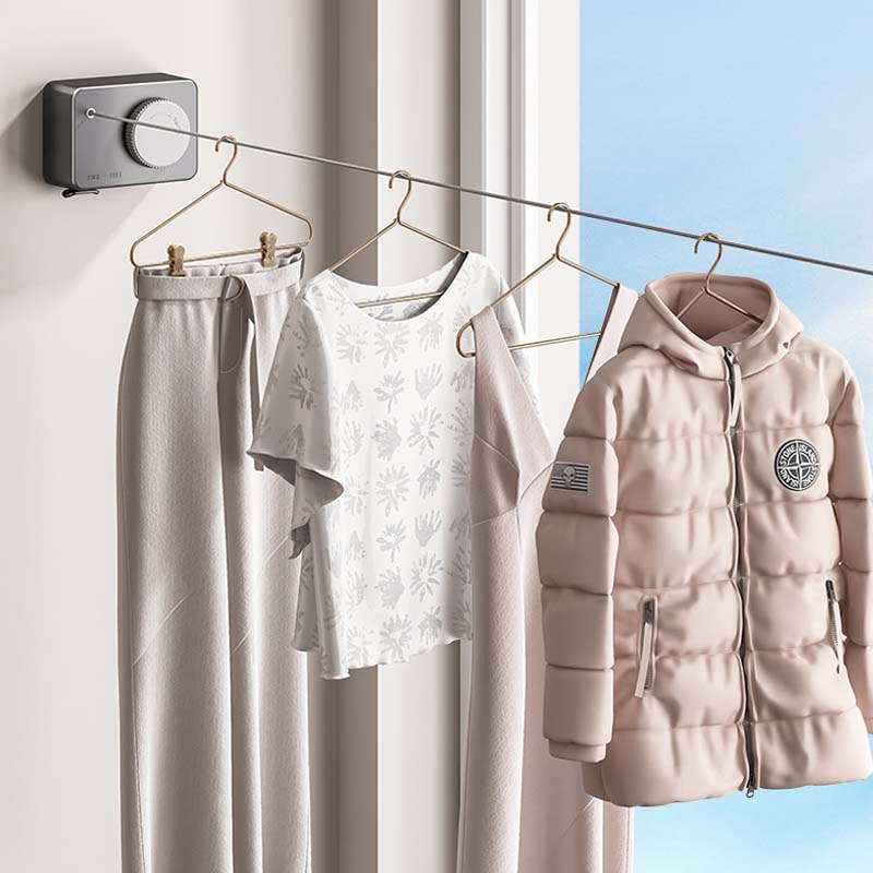 Onzichtbare intrekbare waslijn