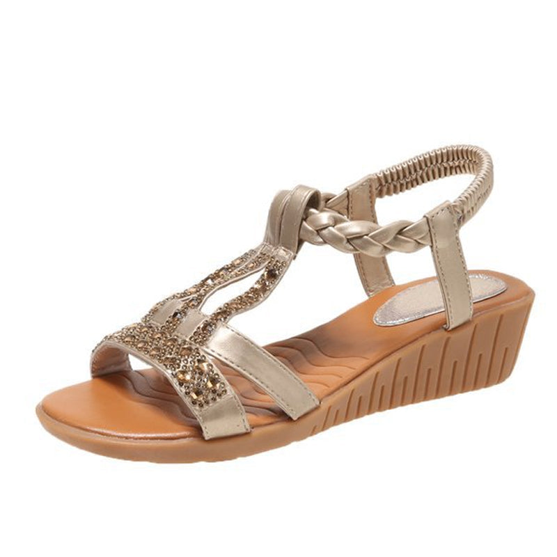 Zomersandalen met strass voor dames