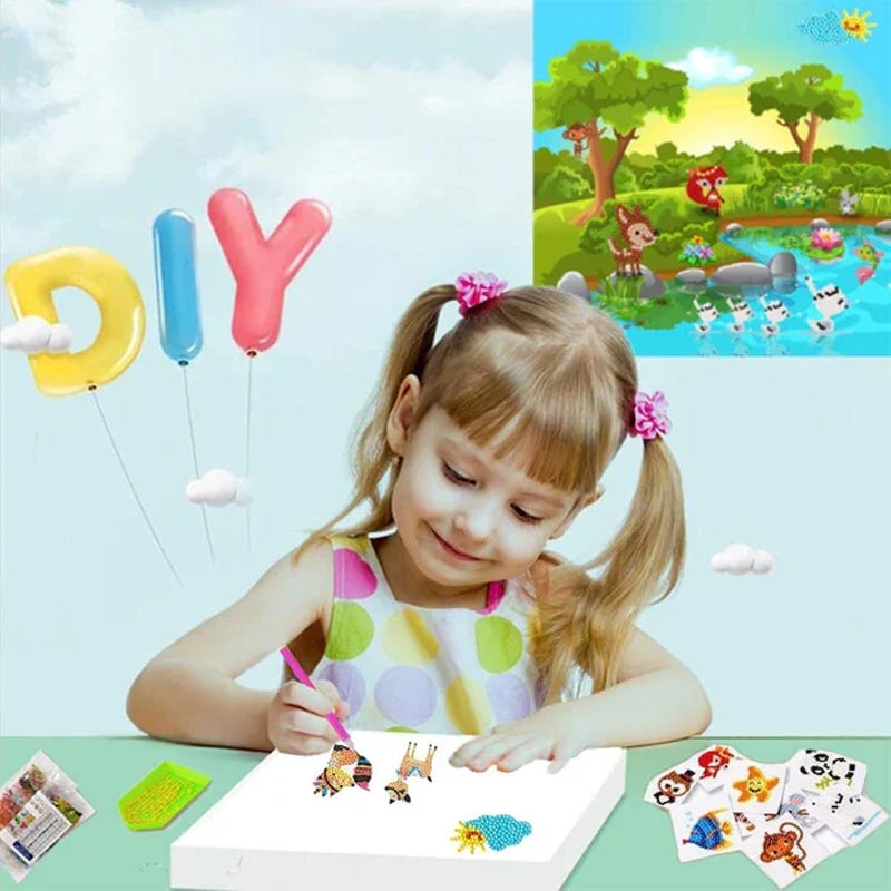 DIY kinderen gratis stok cartoon diamant schilderij