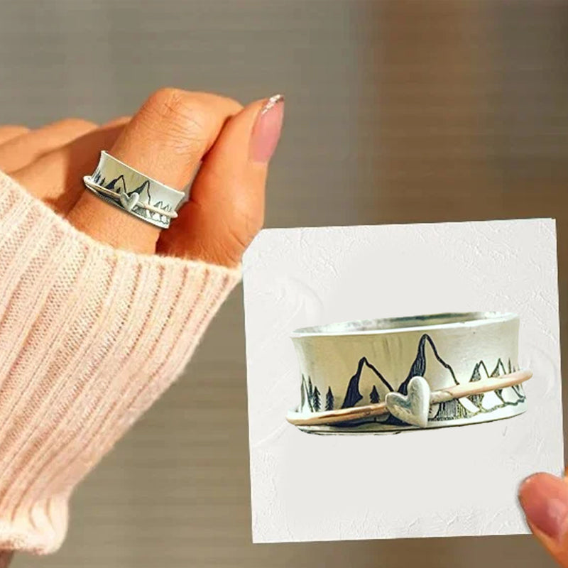 Blijf klimmen Zilveren ring