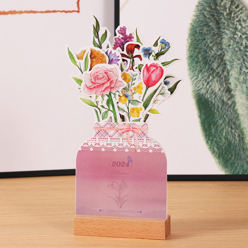 Bureaukalender Bloomy Flowers 2024